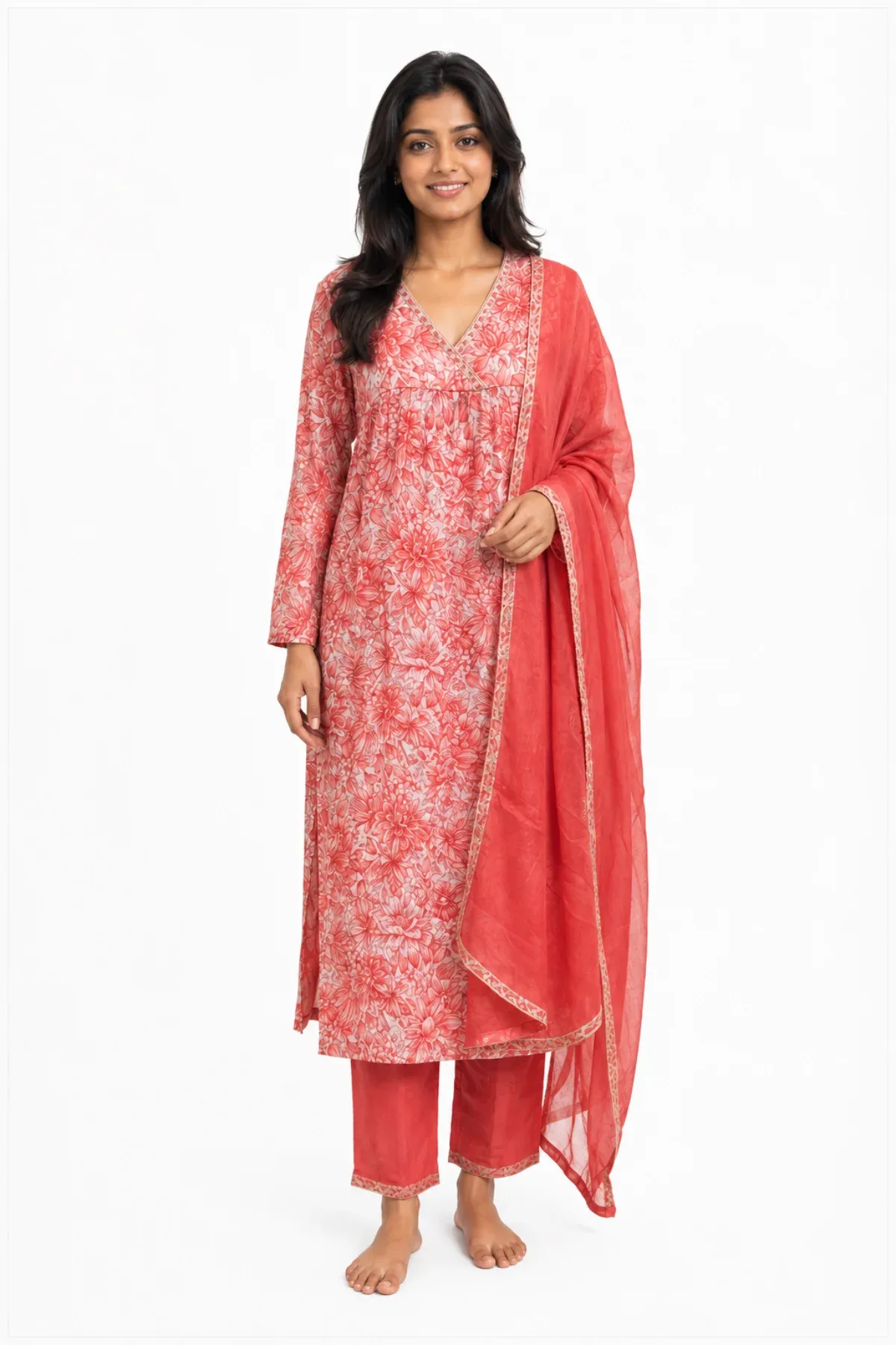 Coral Bloom Grace Suit Set by Magenta Crown