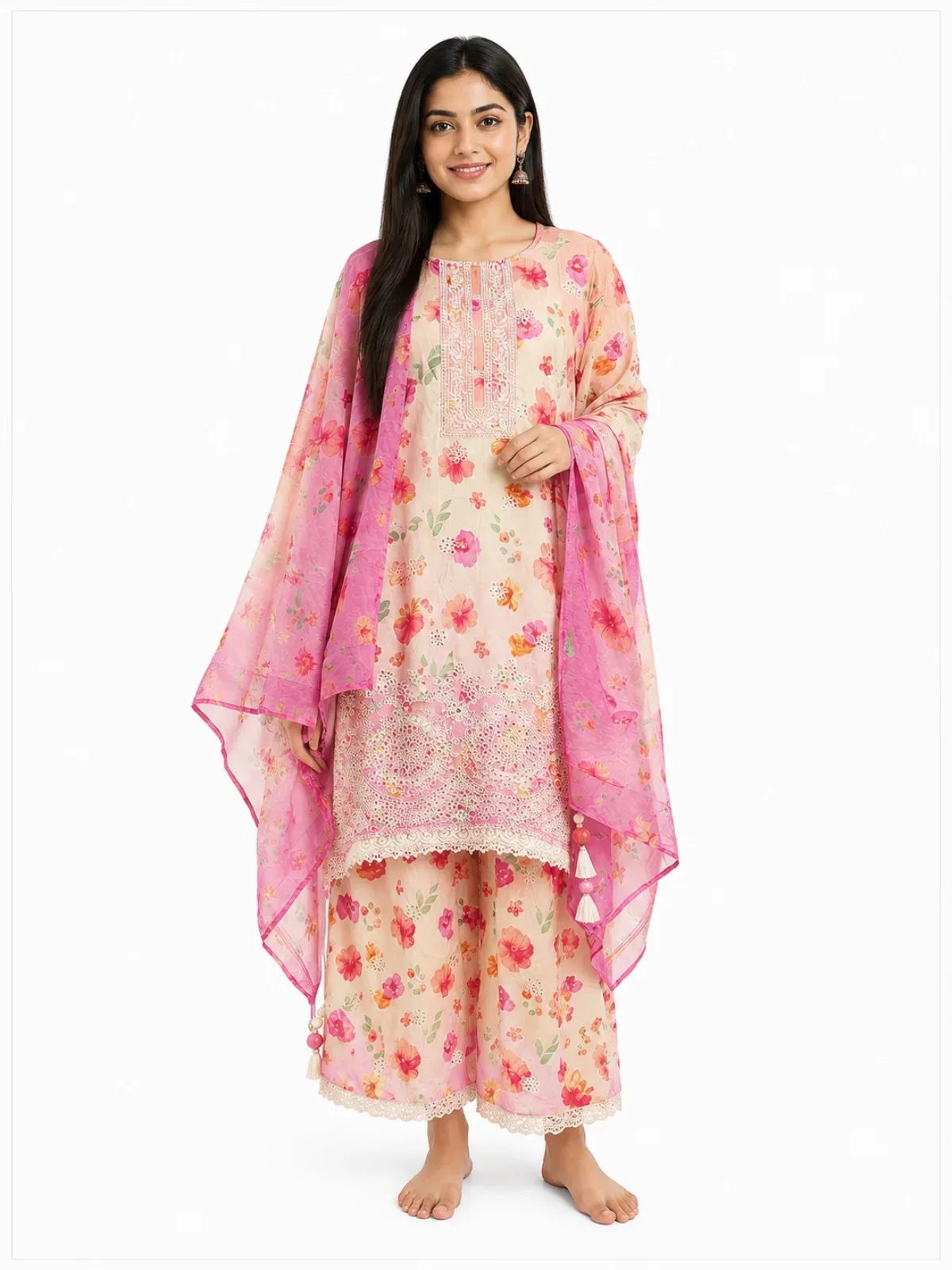 Blush Garden Luxe Suit Set by Magenta Crown